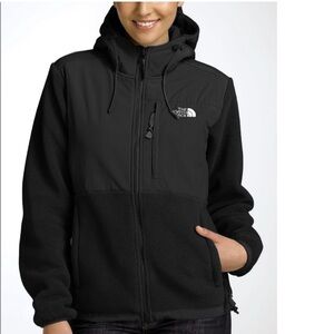 The North Face Women’s Denali Black Fleece Jacket with Hood - size large